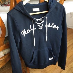 Hollister laced up hoodie